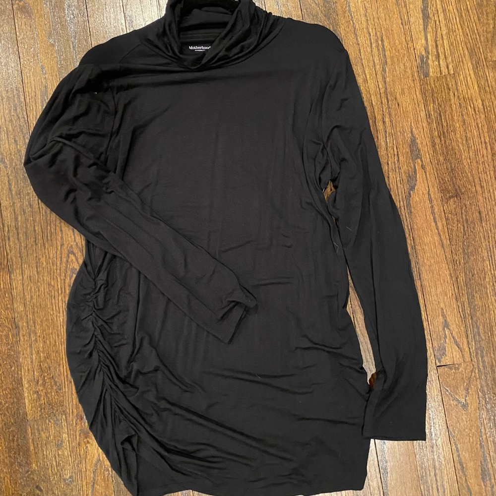 Motherhood Maternity Cowl Neck Long Sleeve Shirt. XL. Ruched sides for comfort.